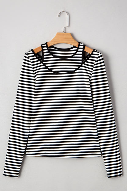 stripe long sleeve top