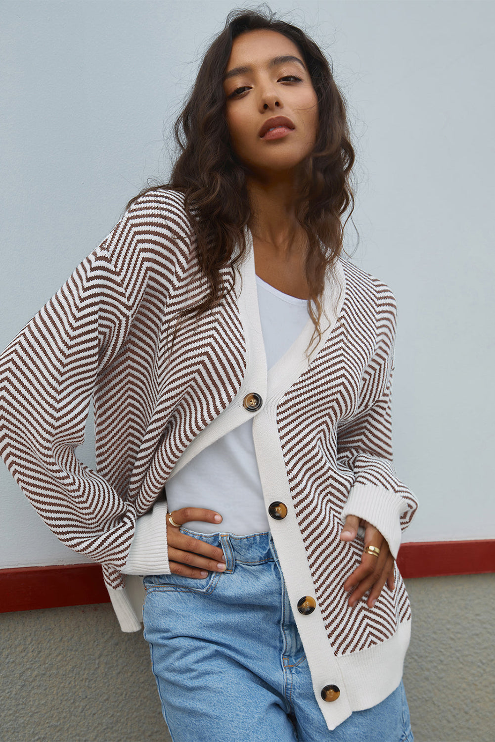 herringbone cardigan