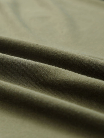 Emerald V-Neck Maxi Dress with Rolled Cuffs for Curvy Women