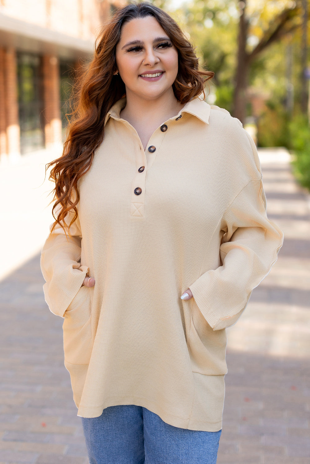 plus size henley top