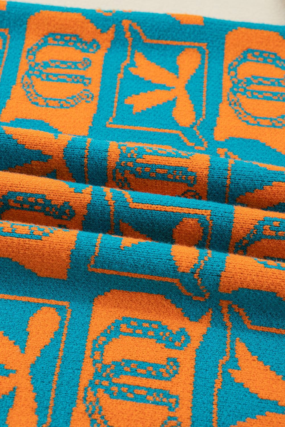 western print sweater