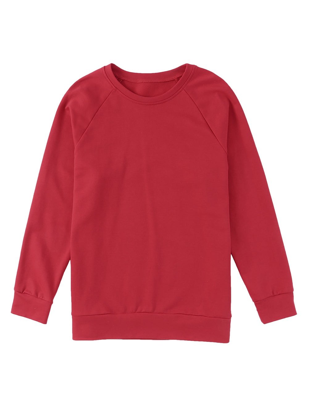 Fiery Red Classic Raglan Sleeve Sweatshirt