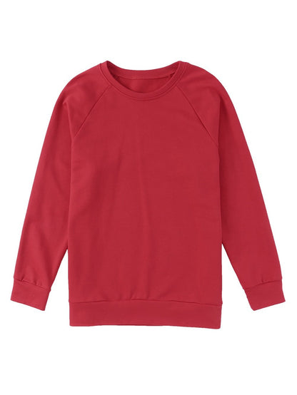 Fiery Red Classic Raglan Sleeve Sweatshirt