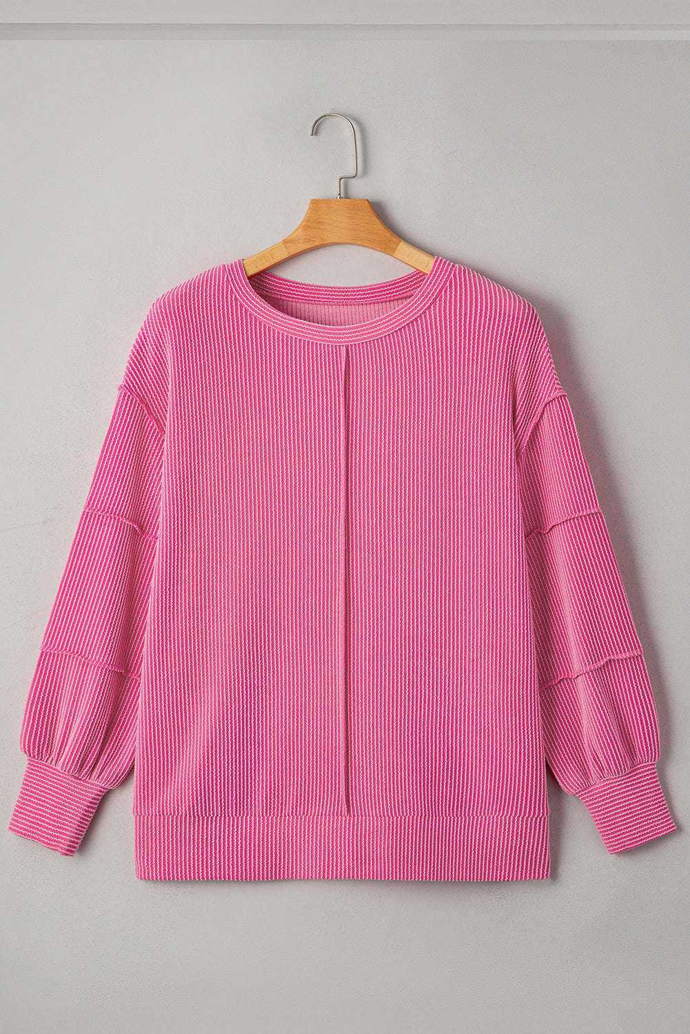 plus size ribbed long sleeve top