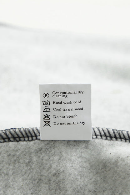 Gray Colorblock Pullover Sweater with Long Sleeves