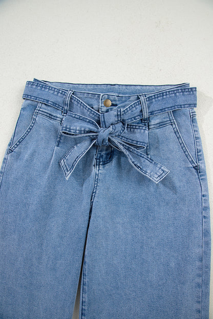 blue wide leg jeans