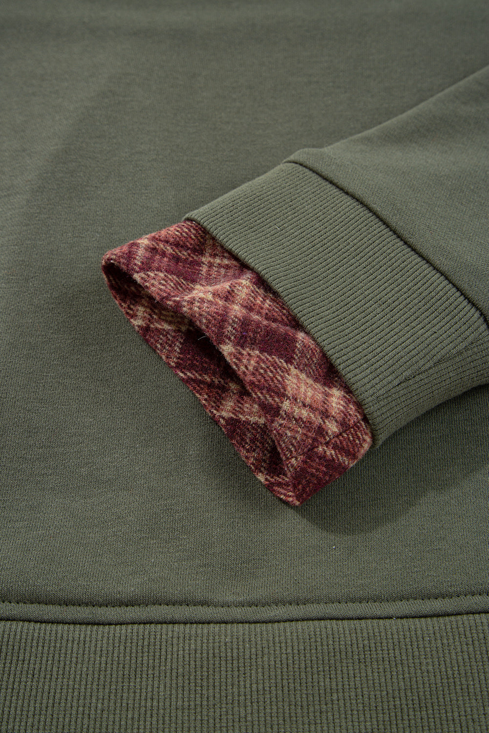 plaid patchwork sweatshirt