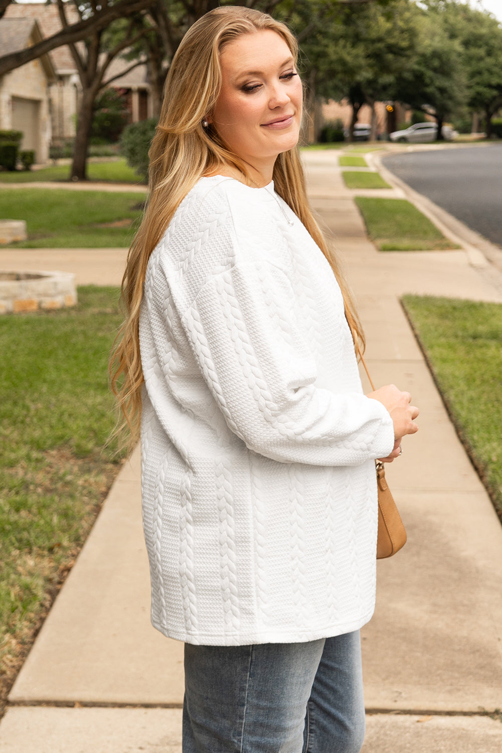 white plus size sweatshirt