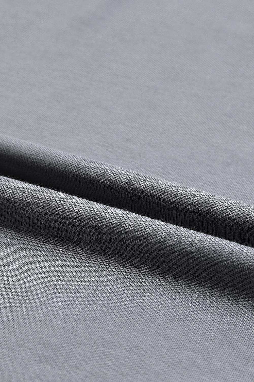 Gray Ruffle Sleeve Casual T-Shirt with Tiered Design