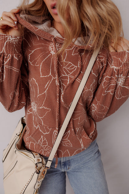 floral print hoodie