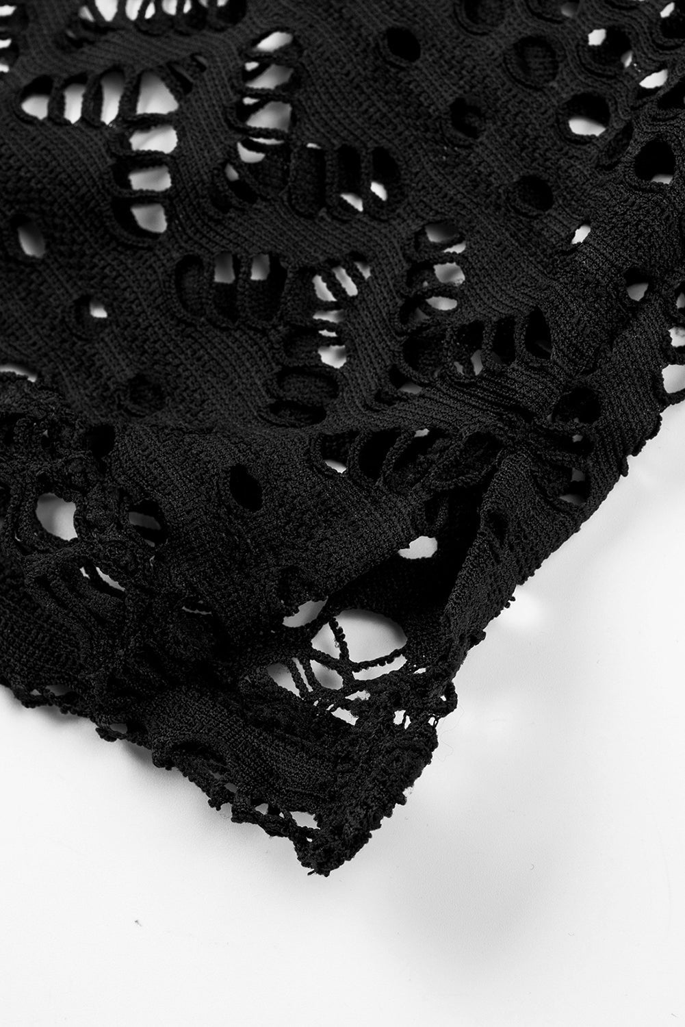 Black Lace Swim Shorts with Attached Briefs