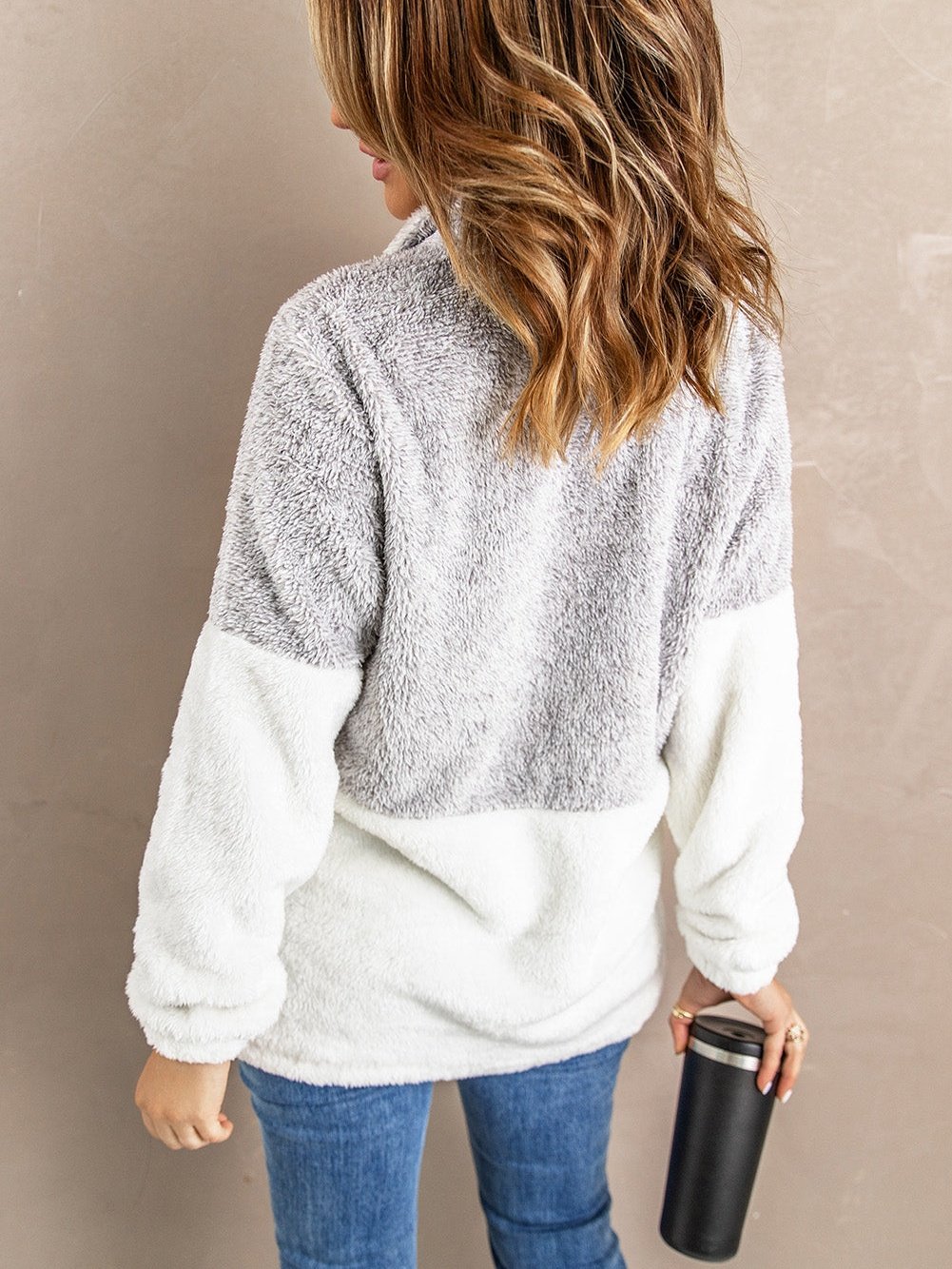 Colorblock Geometric Printed Sweatshirt