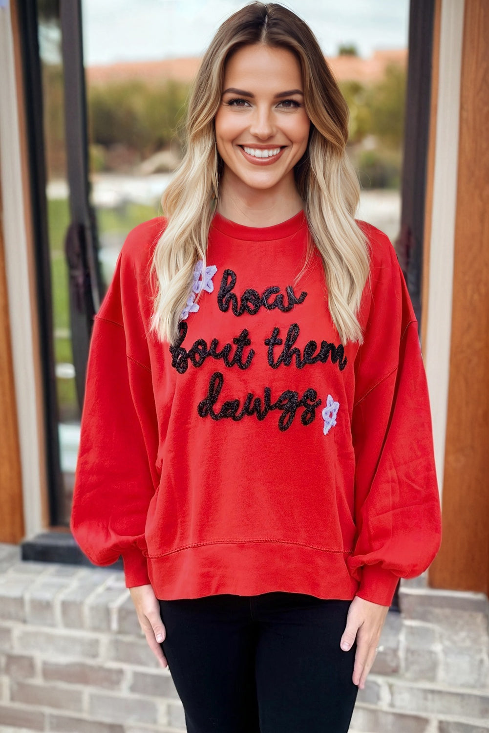 letter graphic sweatshirt