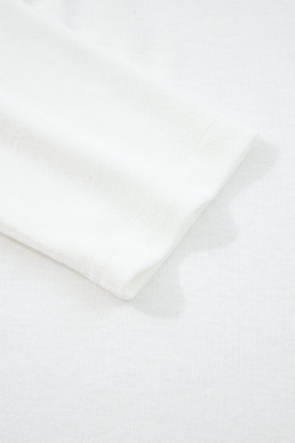 white long sleeve top