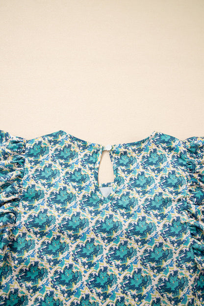 abstract print blouse