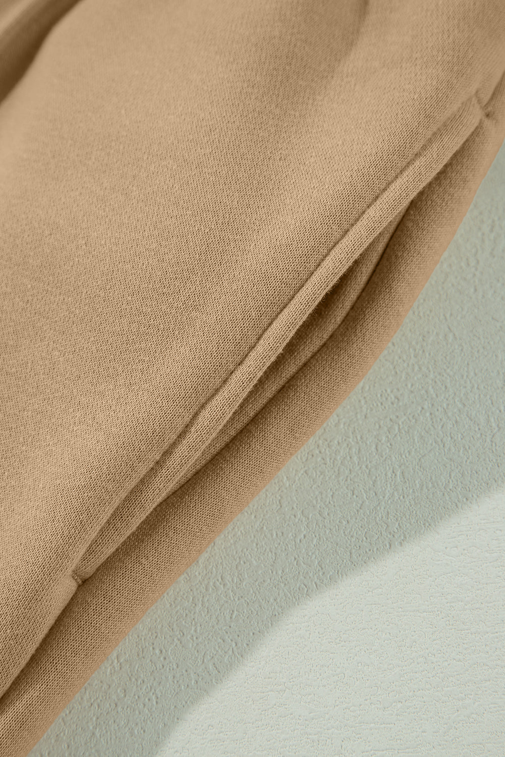 Smoke Gray Exposed Seam Drawstring Elastic Waistband Wide Leg Pants