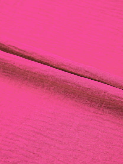 Strawberry Pink Ruffle Sleeve Plus Size Shift Mini Dress