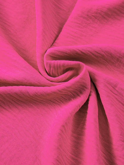 Strawberry Pink Ruffle Sleeve Plus Size Shift Mini Dress