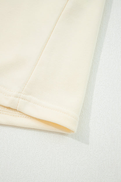 striped collar sweatshirt