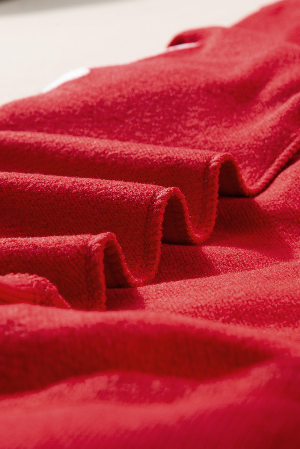 Festive Alphabet Graphic Casual Red Pullover Sweatshirt