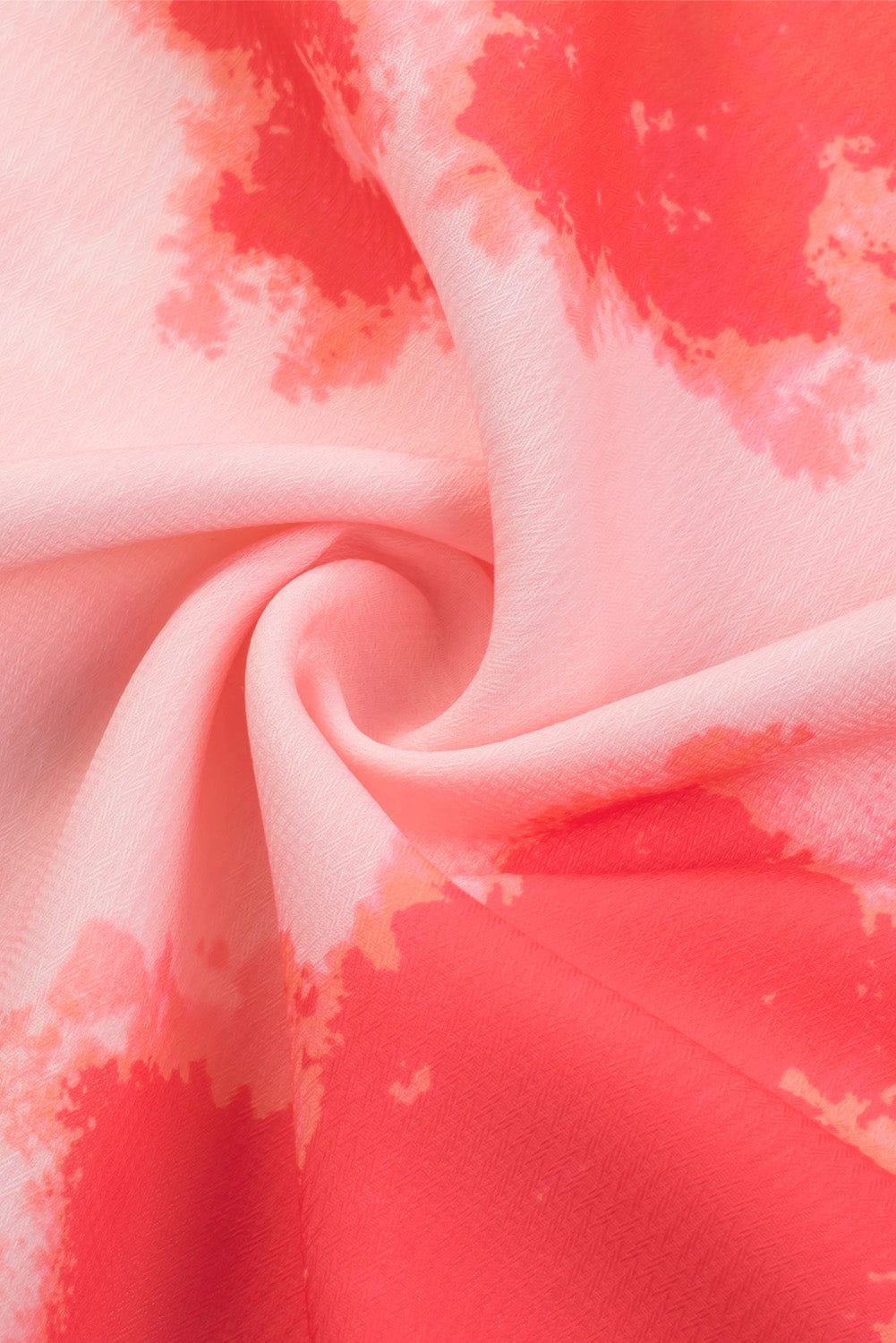 Crimson Tie-Dye Oversized 3/4 Sleeve Tunic Blouse