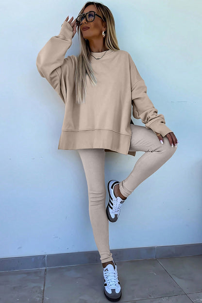 oversize sweatshirt leggings set