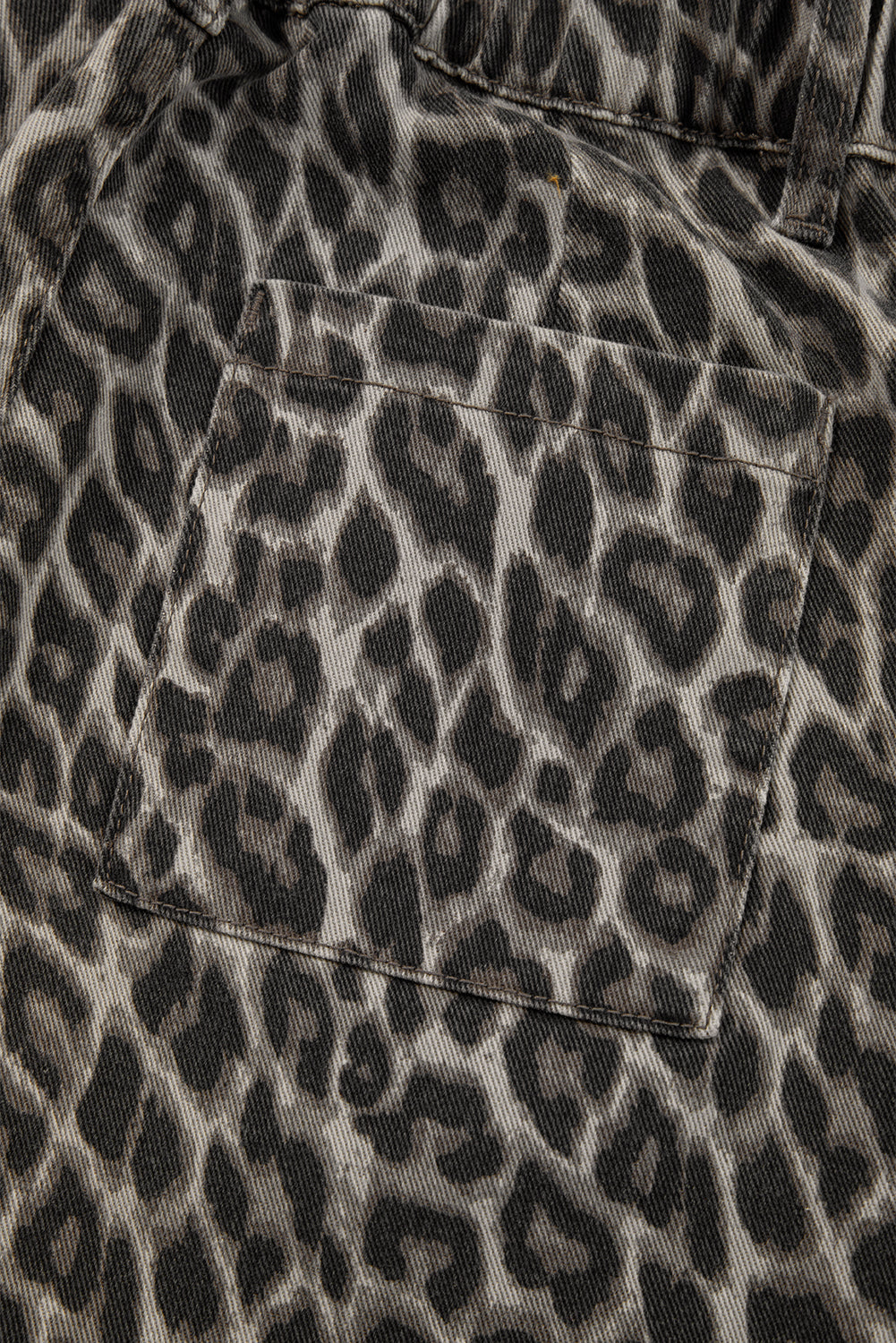 Yellow Leopard Straight Loose Leg Jeans