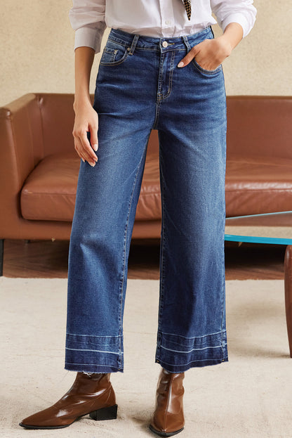 cropped loose jeans