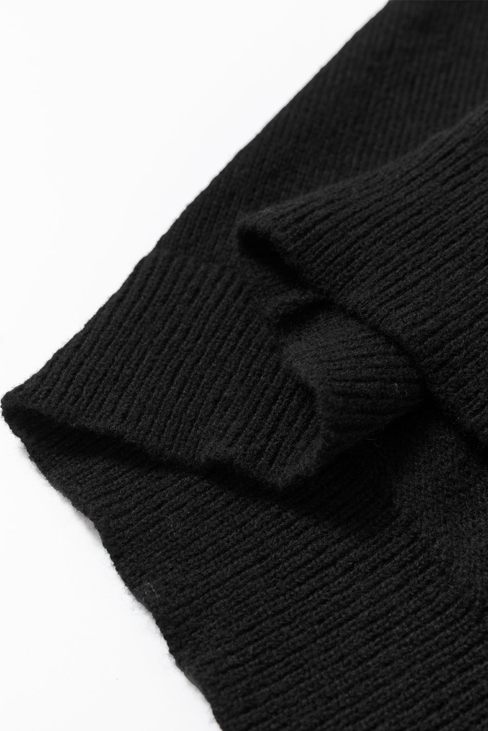 Heartfelt Black Graphic Round Neck Sweater