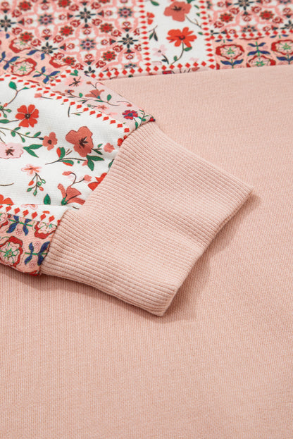 floral patchwork hoodie