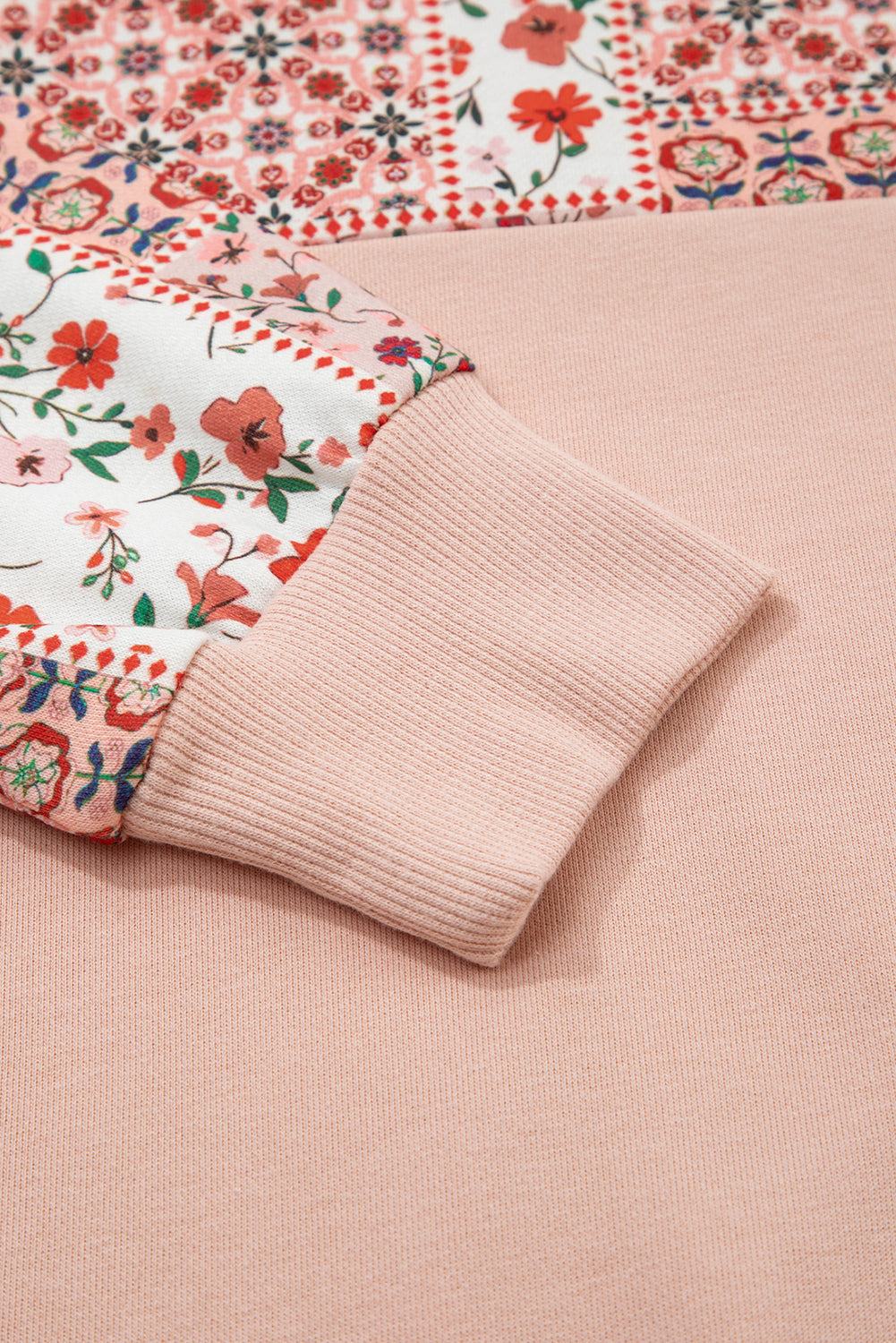 floral patchwork hoodie