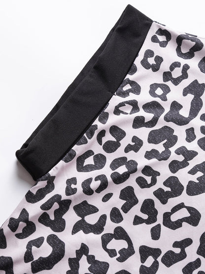 Leopard Print Black Plus Size Tee