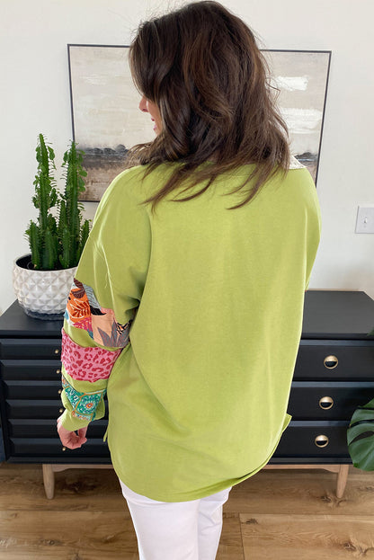 plus size green sweatshirt