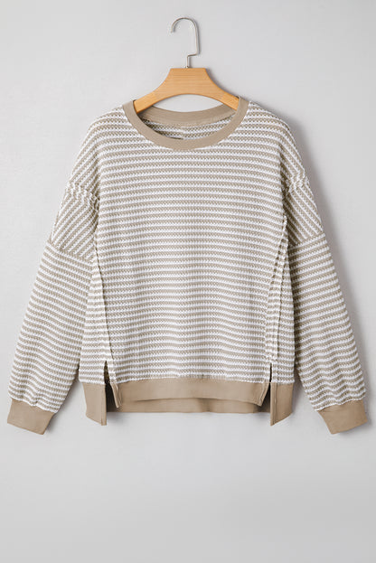 striped long sleeve top