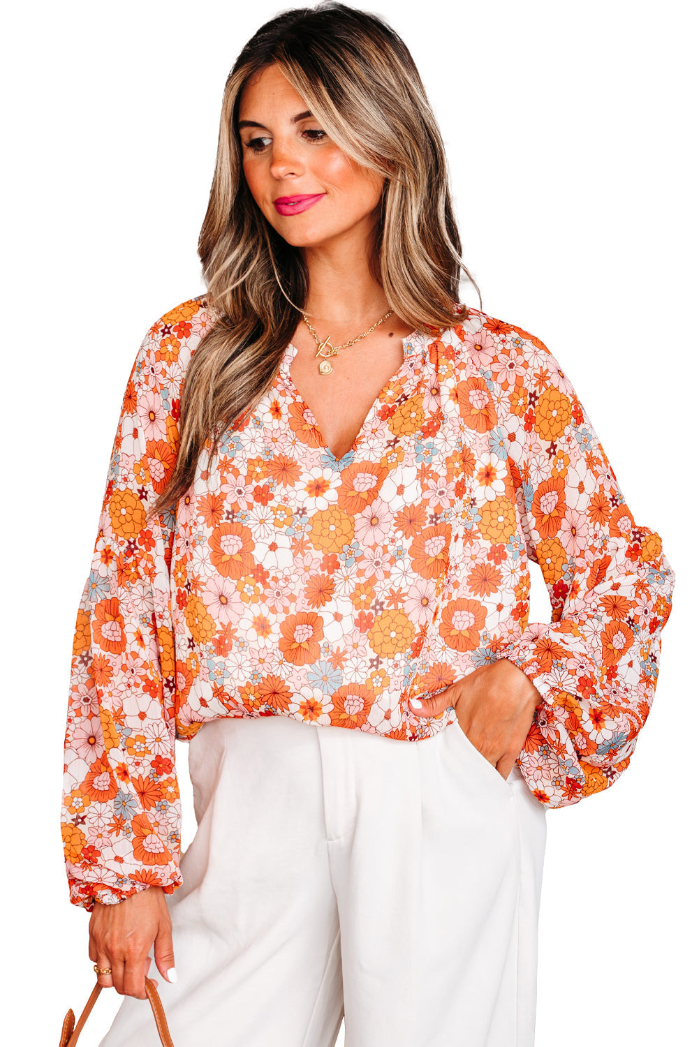 floral print top