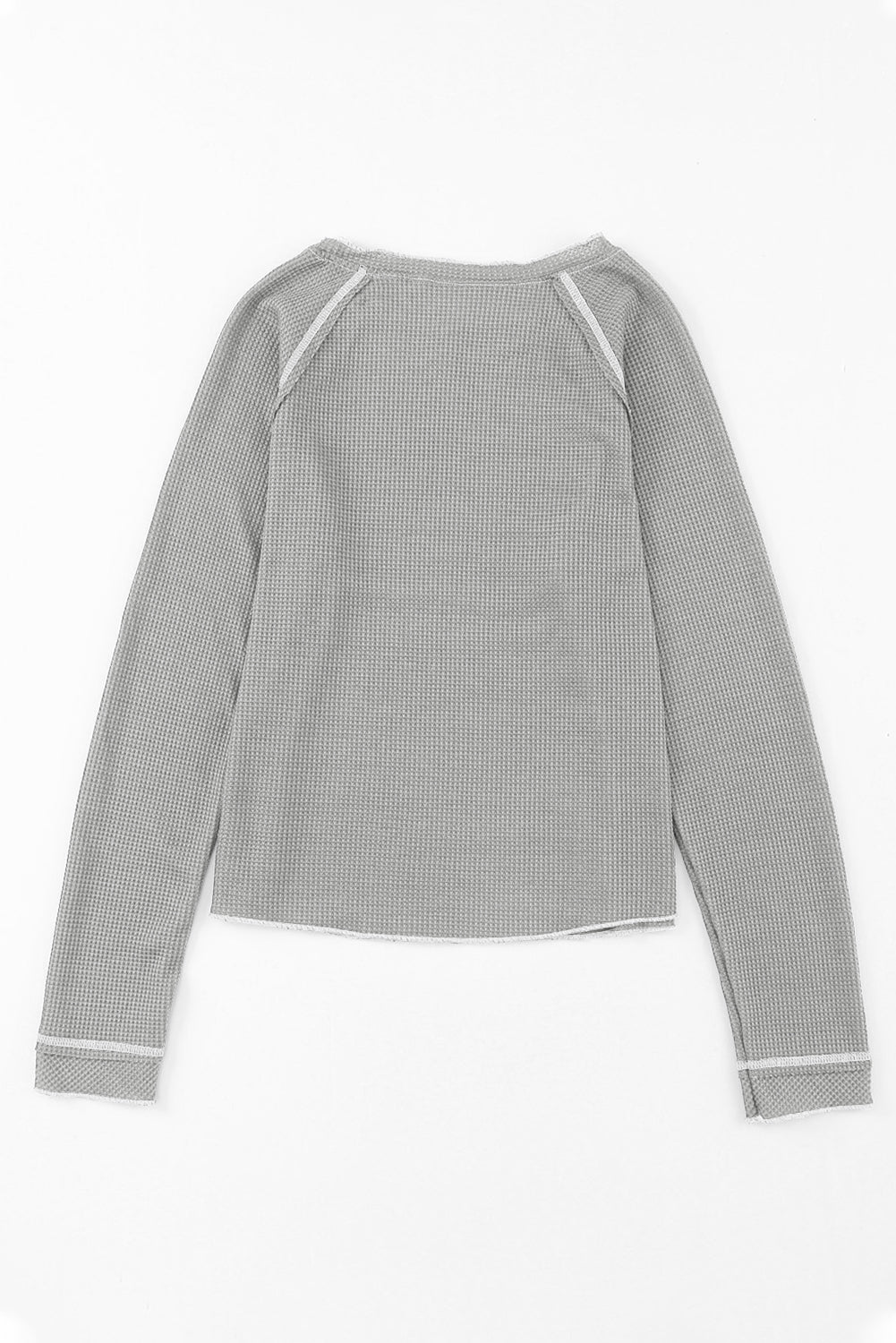 textured knit long sleeve top