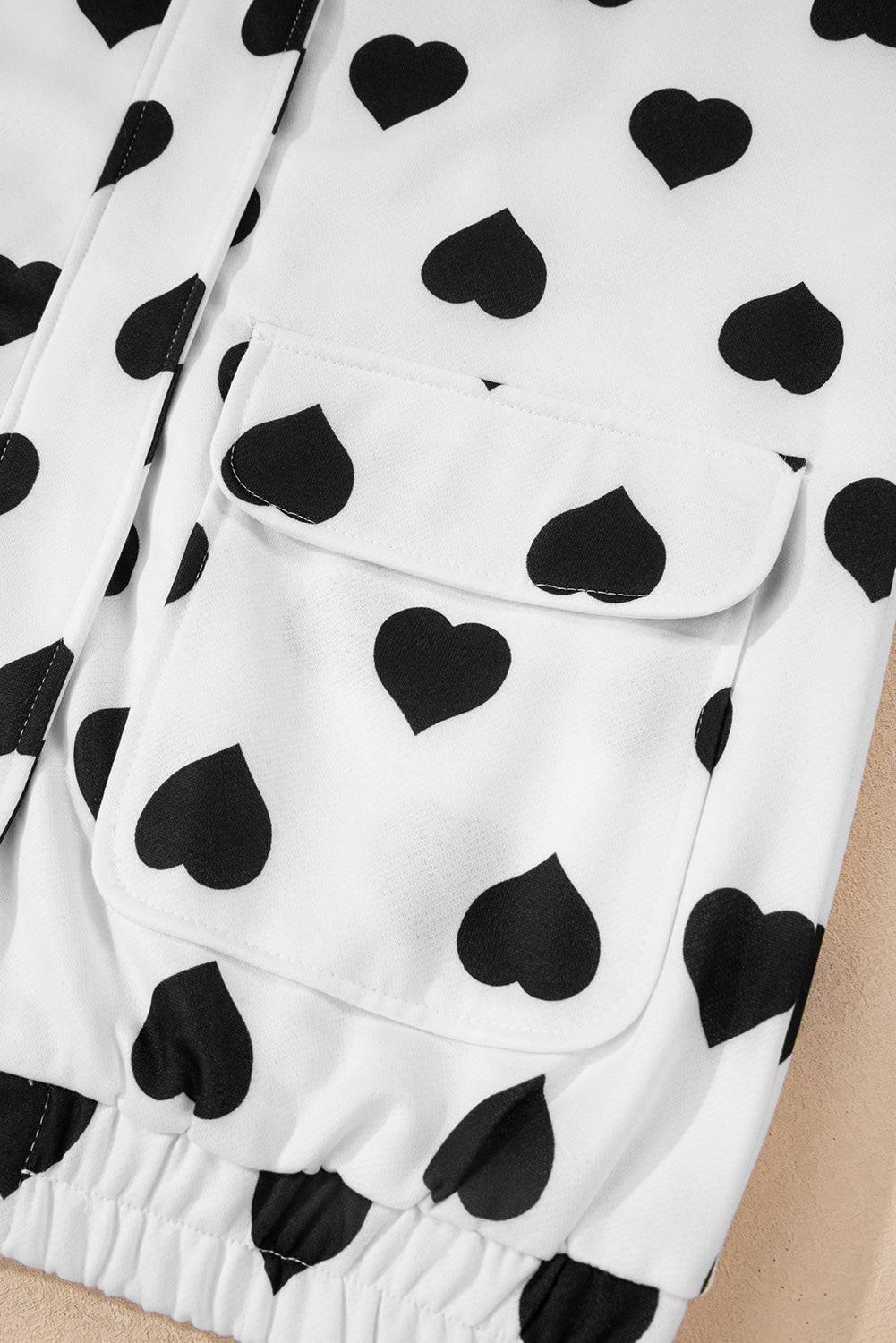 heart print jacket