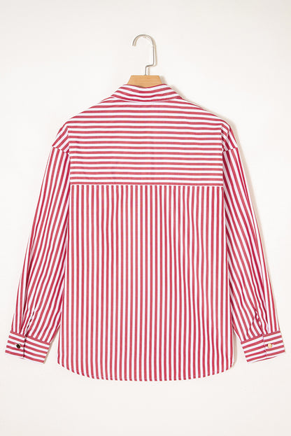 stripe print shirt