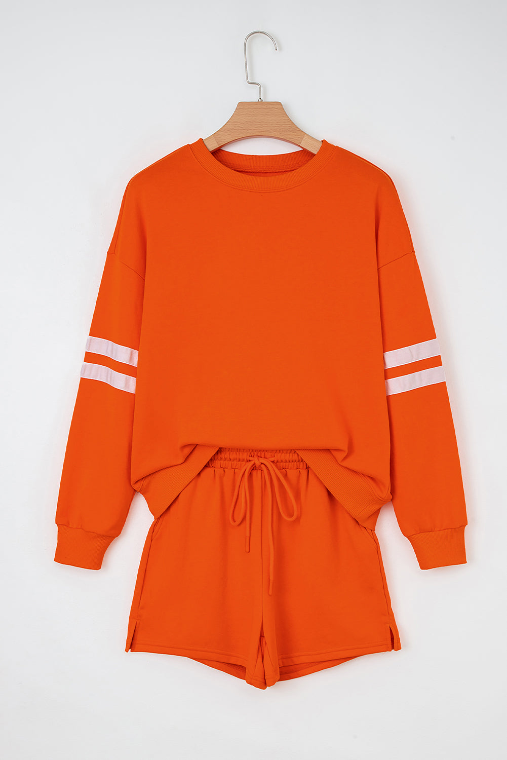 varsity sweatshirt short set