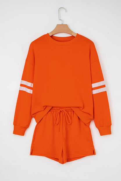 varsity sweatshirt short set