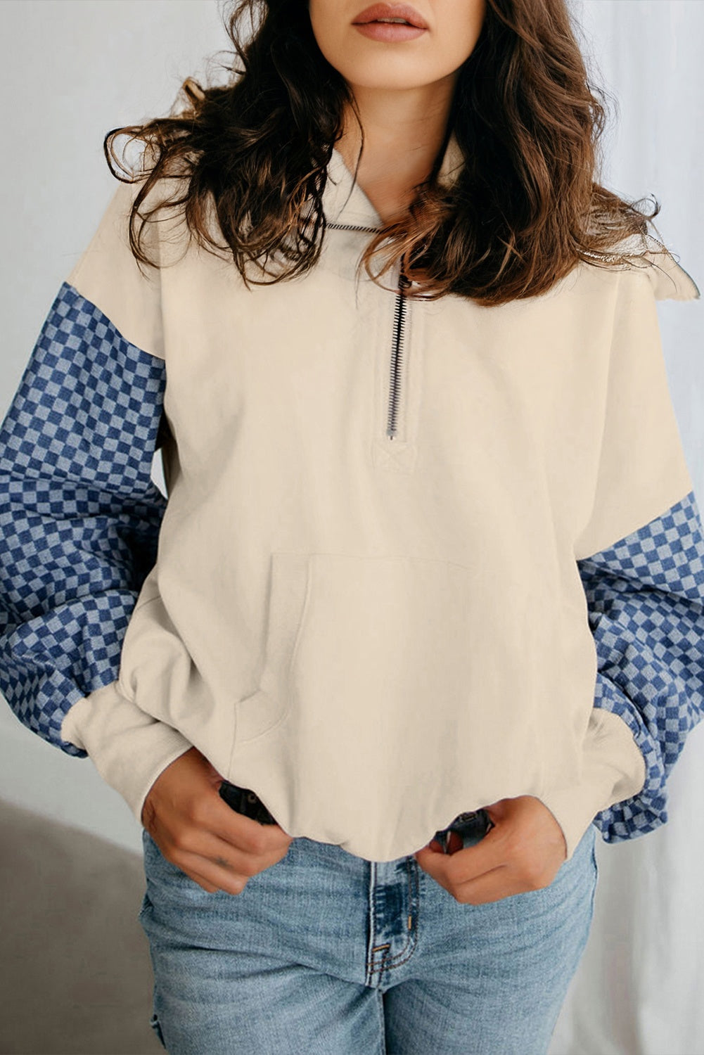 half zip hoodie womens