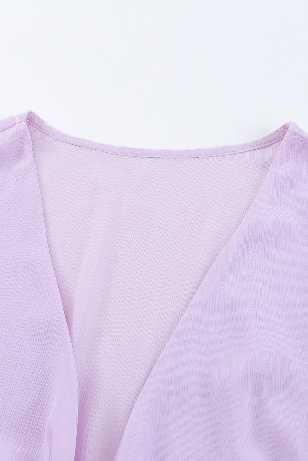 Printed Waist Strap V Neck Long Sleeved Mini Dress