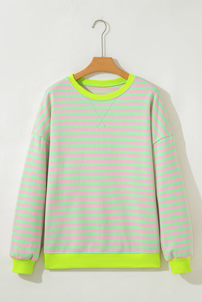green stripe sweatshirt