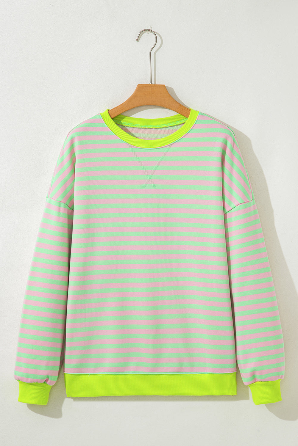 green stripe sweatshirt