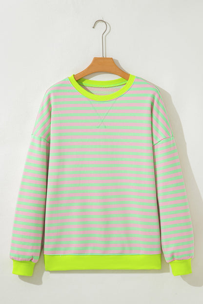 green stripe sweatshirt