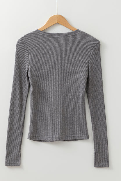 ribbed knit cardigan