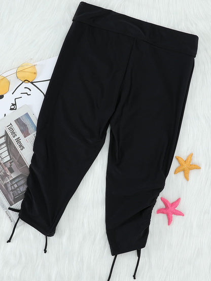 Black Adjustable Length Swim Leggings