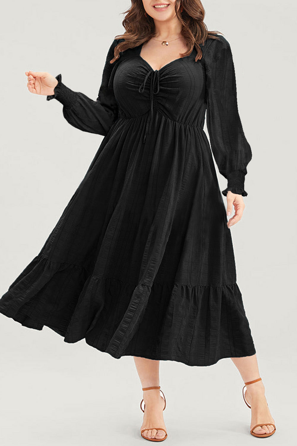 black plus size dress