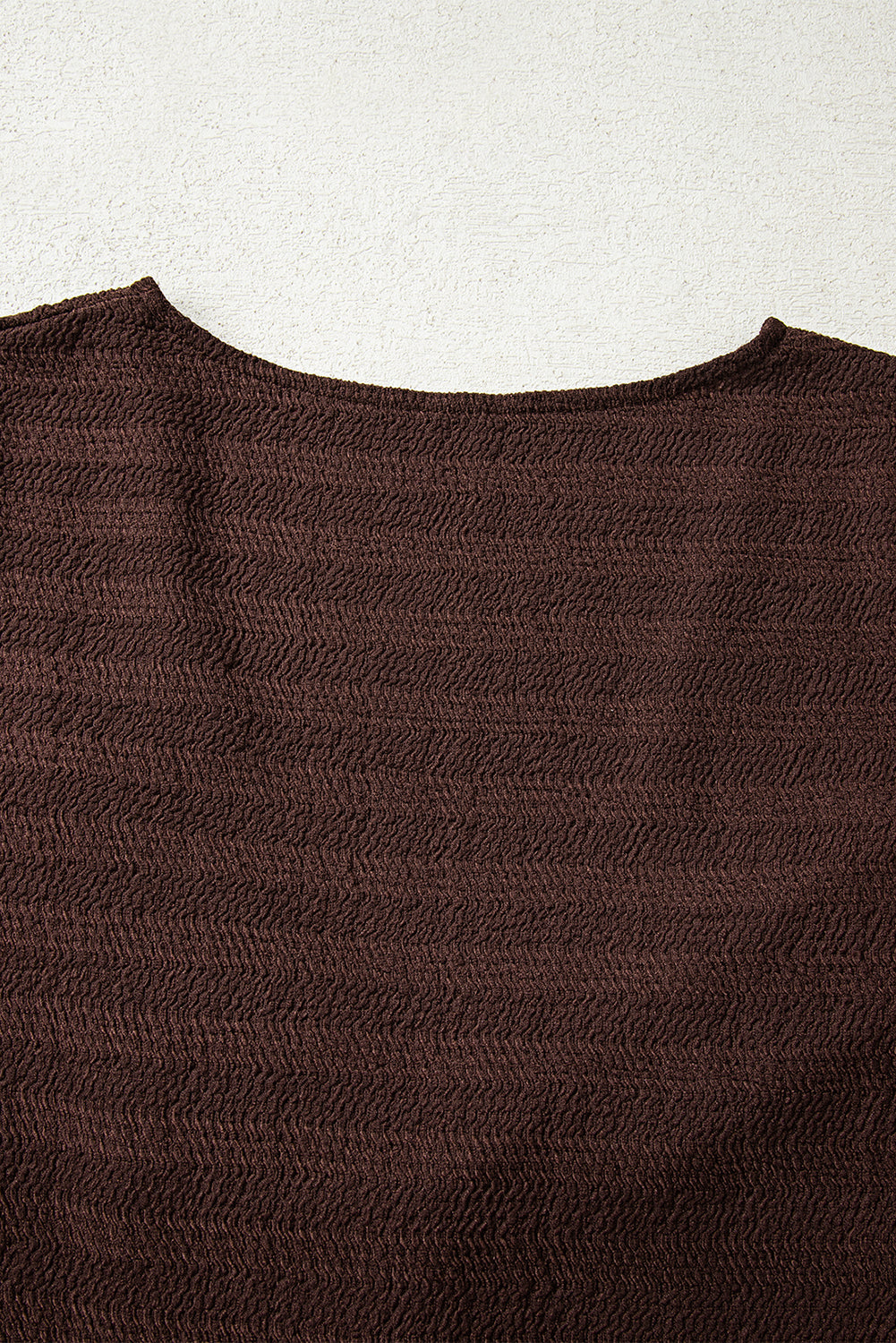 textured knit long sleeve top