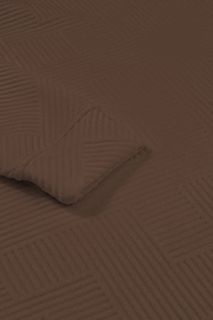 Dark Brown Ultra Loose Textured 2pcs Slouchy Outfit